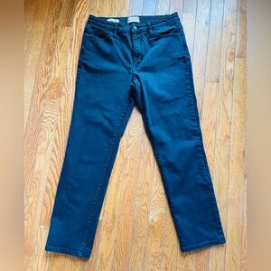 Women’s Universal Thread Black Denim High Rise Slim Straight Jeans Size 10
